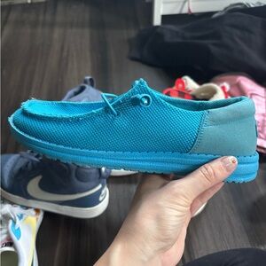 Hey Dude Women’s Teal Sneakers, size 7